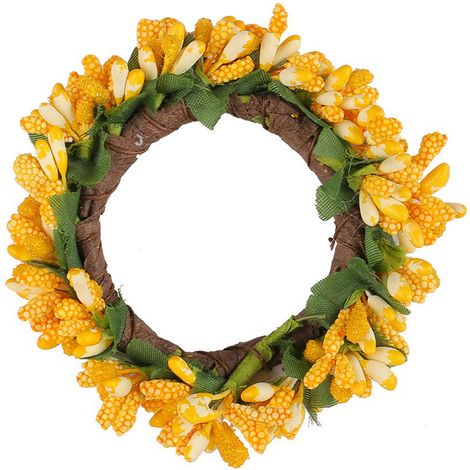Lot de 4 supports bougies factices décoratifs pour couronne, anneaux lumineux jaunes élégants pour décoration de table festive (1/5)