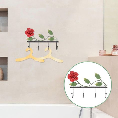 Crochet en fer rose créatif, crochet de suspension, patère, crochet de balcon, décoration intérieure (1/4)