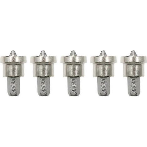 Lot de 5 embouts de tournevis magnétiques de positionnement 25/50 mm pour le travail du bois, vis hexagonales, anneau magnétique antidérapant, tête de positionnement.