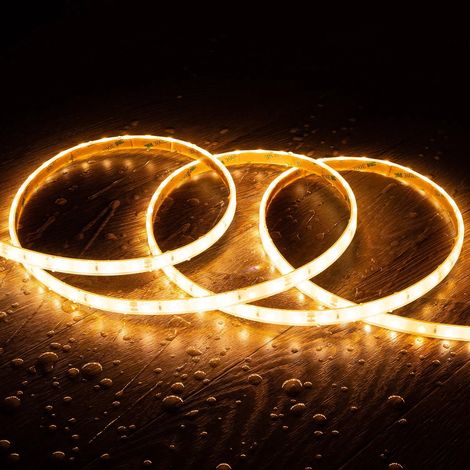 Bobina 5m Striscia LED 24V SMD 60 LED/m 5W/m 500lm/m SILICONE FLEX Larga 10mm IP68 Sommergibile Taglio 10cm 2700K Bianco Caldo (1/3)