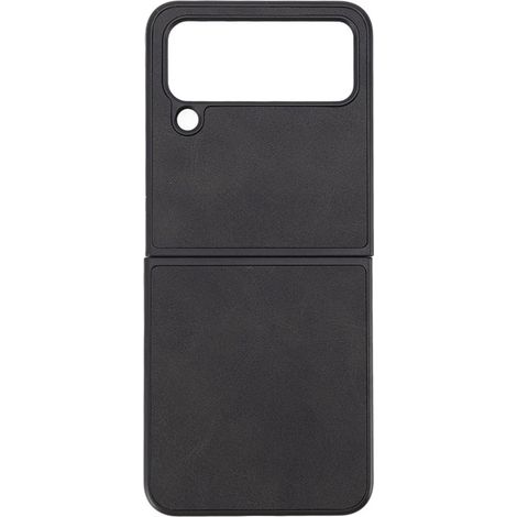 Kratzfeste, faltbare Schutzhülle aus Kunstleder für Samsung Galaxy Z FLIP 4, schwarze Schutzhülle (1/5)