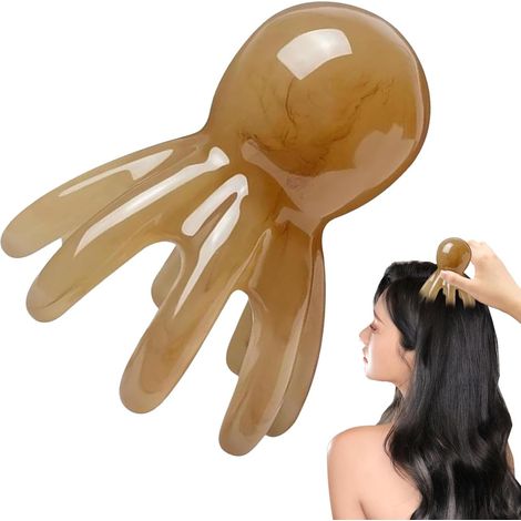 Masajeador de cabeza - Pulpo relajante para el cuello - herramienta portátil para aliviar la cabeza, la espalda, el cuello, los hombros y el cuerpo - para el hogar y los viajes (1/2)