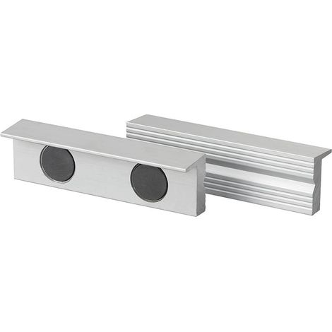 Paire de couvre-mors magnetiques en aluminium pour etau de 100mm 0520/100A (1/2)