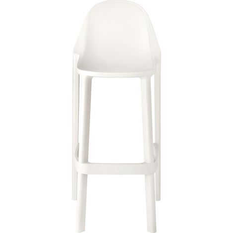 Tabouret design, Tabouret de bar Piu 65cm Blanc en Plastique, Scab design