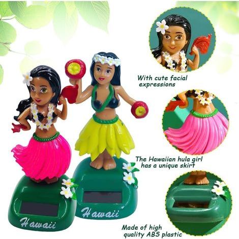 2er-Set Hawaiianische Hula-Auto-Dekofiguren, Auto-Dekoration, Bürobedarf, Inneneinrichtung (1/5)