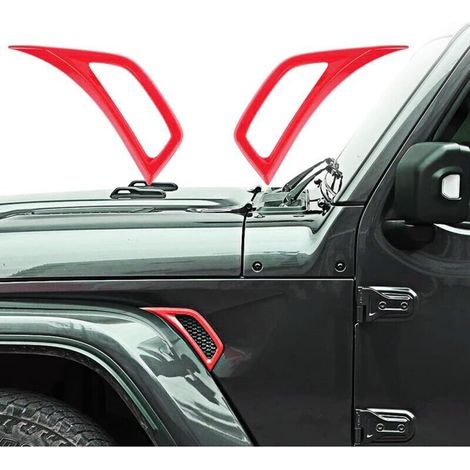 Roter ABS-Auspuffblenden-Aufkleber für Jeep JL Wrangler 2018 2019 2020 - Jeep Wrangler Zubehör - Crezuo