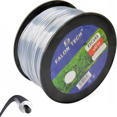 100m / ronde / 2,4mm fil de coupe avec noyau renforcé pour Fuxtec Einhell Stihl coupe-bordures débroussailleuse (1/2)