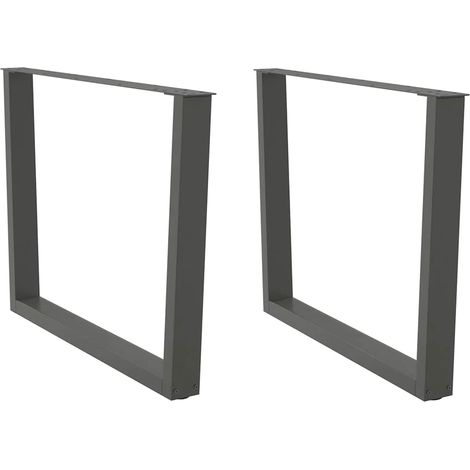 Esstisch Beine V-Form 2 Stück Anthrazit 100x(72-73,3) cm Stahl
