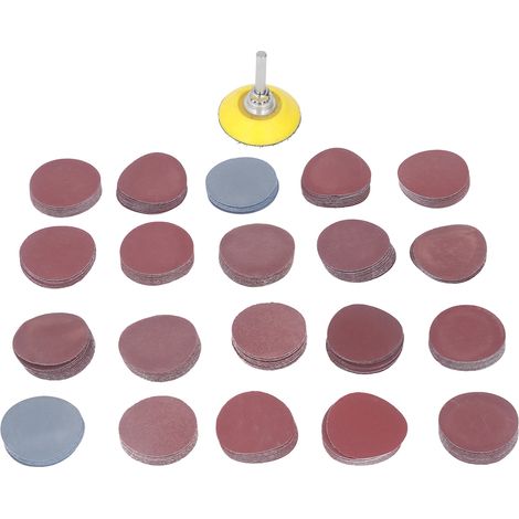 203 Pièces Disque Abrasif 50mm avec Support Velours pour Polissage et Ponçage (1/5)