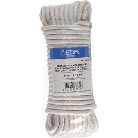 Corda elastica edm 87851 bianco 6 mm 10 m (1/2)