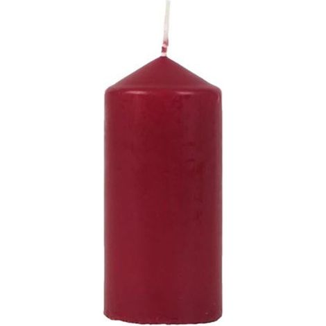 Stumpenkerze bordeaux Adventskerzen Weihnachtskerze Stumpen Kerze Deko 12,5cm