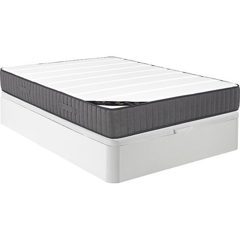 Set 160x200cm Rete vano Bianco+Mater. ibrido molle insac. 7 zone schiuma alta resilienza sp.26cm - AUDACE di PALACIO