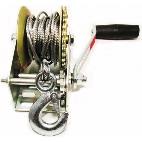 ARGANO 350Kg 600LB VERRICELLO PARANCO MANUALE CAVO ACCIAIO 8mt