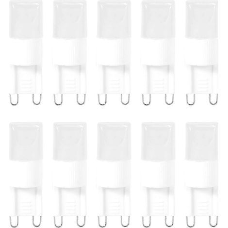 Lot de 10 ampoules LED G9 1W haute luminosité blanc chaud 3500K