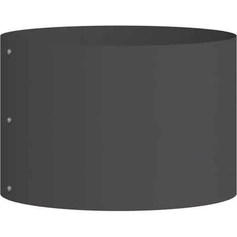 Anillo de jardinera redondo para exterior 30 x 30 x 20 cm diseño minimalista duradero de acero negro 020052232 (1/5)
