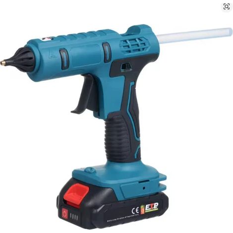 Pistolet à colle sans fil 18V avec batterie Lithium – Pour bricolage, artisanat, DIY, compatible bâtons 11mm, usage maison et atelier (1/4)