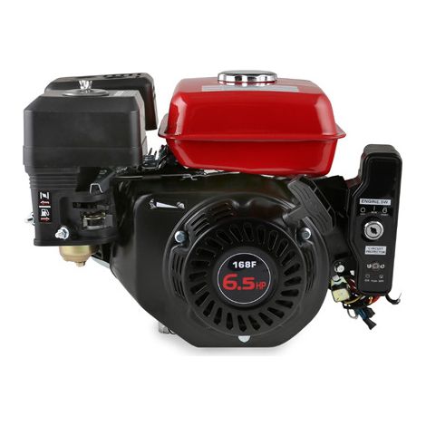 Eberth – Moteur thermique essence 6,5CV 196cc 4T arbre 19mm – Démarrage électrique E-Start – Compatible avec pompes et tracteurs