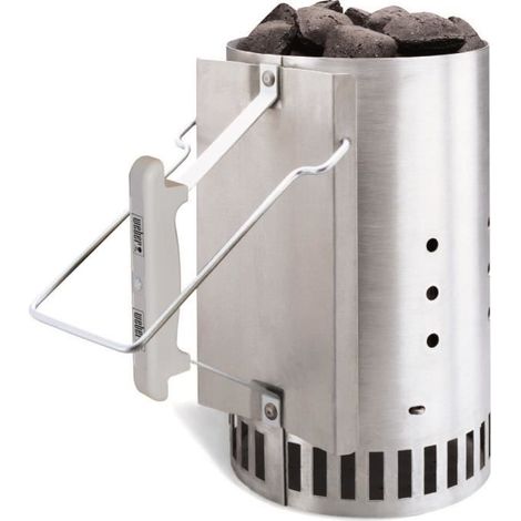 Cheminée d'allumage pour barbecue à charbon - WEBER - Rapidfire - Poids 2,18 kg - Dimensions 32x19x30,5 cm (1/4)