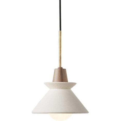 royaluxe -E27 Moderne Lampes Suspendues Mini Béton Pendentif Lumière Industrielle Ciment Lustre Décor À La Maison Nordique Cuisine Pendentif Luminaire pour Salle À Manger Bar Salon (blanc, 26cm, lumiè