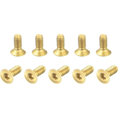 12Pcs Tête Prise Capuchons Vis M2-0.4 x 5mm Laiton (1/5)