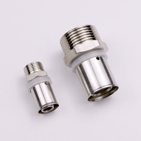 Raccordo a crimpare multistrato, raccordo multiprofilo femmina F12x17 Ø16 1/2M (1/2)