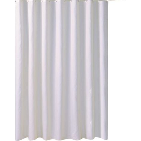 Rideau de douche - 1 panneau - 120x180cm - doublure de rideau de douche - rideaux de douche pour salle de bain - Anneaux inclus - blanc - Décoration de salle de bain - imperméable - Anti-moisissure - (1/5)