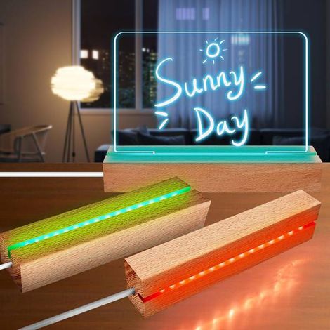 Colors: see photo. Materials: Wooden LED, wooden socket, LED holder, USB port, wooden base.
