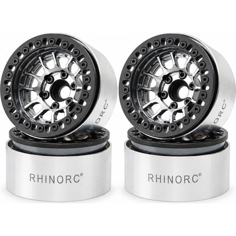 Las llantas de aleación de aluminio RhinoRC MOZA de 1,9 pulgadas con desplazamiento negativo son adecuadas para vehículos todoterreno RC a escala 1/10 como el Axial SCX10, RR10, Wraith, TRX4 y TRX-6. (1/5)