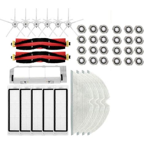 42-teiliges, extrem robustes Zubehör für Xiaomi Roborock S5Max T7Pro T6
