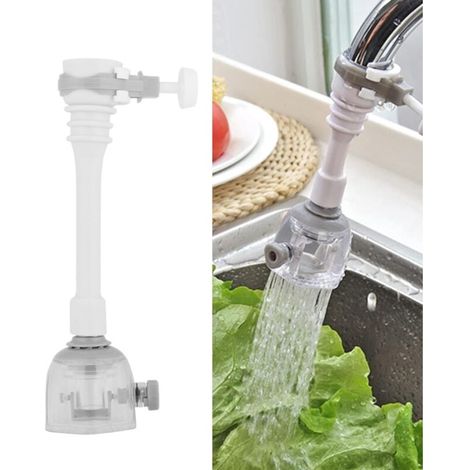 Prolunga per rubinetto antispruzzo regolabile, rubinetto da cucina girevole a risparmio idrico con valvola di filtraggio e prolunga per rubinetto. (1/4)