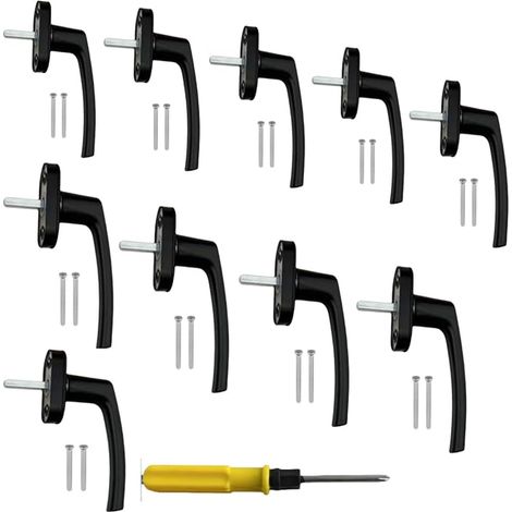 Aluminium Window Handles Black Aluminium Door Handle Window Handle Length 35mm Lock for Casement and Vasistas (1/2)