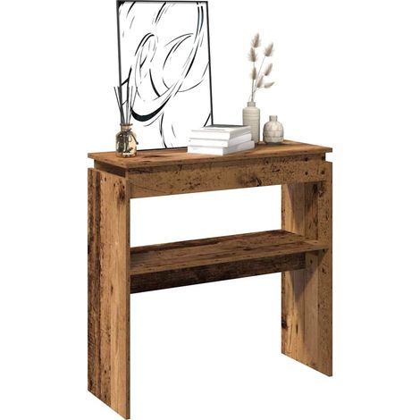 Konsolentisch Altholz-Optik 102x30x80 cm Holzwerkstoff