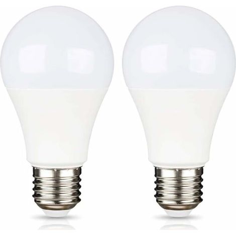 E27 9W 12V LED Cool White 6500K for Camping, 75W Halogen Equivalent, AC DC 12 Volt 24 Volt E27 LED Bulb for Solar Panel/Garage/Garden, Non-Dimmable, Pack of 2 [Energy Class A+] (1/5)