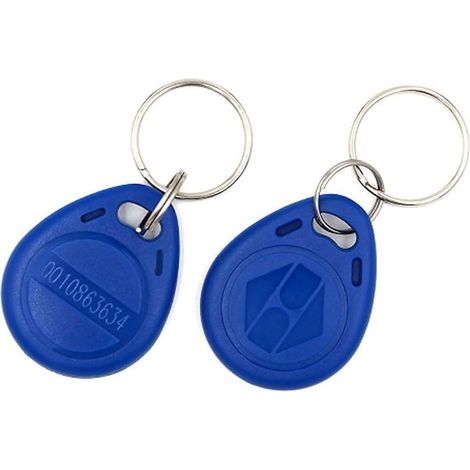 125KHz RFID Access Control Key Chain Proximity Key Chain Smart ID Card Door Electric Lock System NFC Token Tag Blue (1/3)
