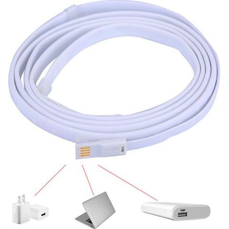 Cocosity Cordes lumineuses LED pour le camping Cordes lumineuses LED pour Camping randonnée lumière de sport parapente Blanc (1/5)