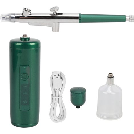 Brumisateur Visage Airbrush Vert Sans Fil Portable Haute Pression Nano Hydratant Soin Peau Injection Oxygène (1/5)