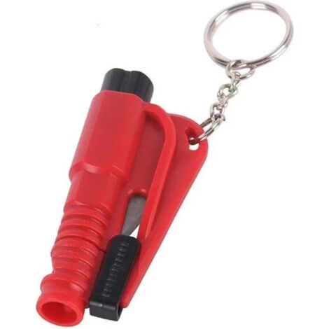1 mini marteau de sécurité for voiture avec un marteau d'évacuation multifonctionnel for briser la vitre de la voiture en une seconde(Rouge) (1/3)