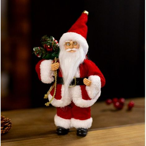 Santa Christmas Tree Decoration Xmas Bauble Home Decor Soft Plush Hanging Festive (1/4)