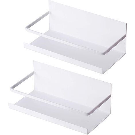 2er-Set magnetische Regale, Kühlschrankregale, Gewürzregale, Küchenregale – Weiß (1/5)