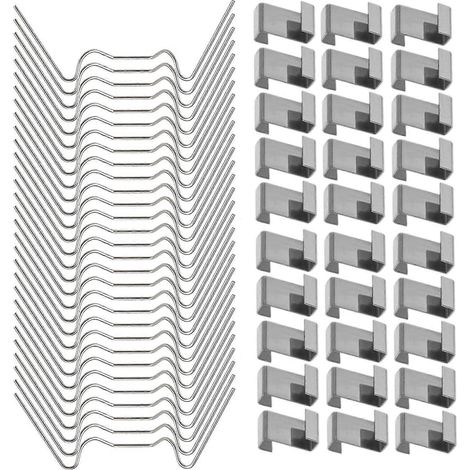 100 clips de fixation pour vitres de serre, clips de fixation en acier inoxydable pour fenêtres de serre (1/5)