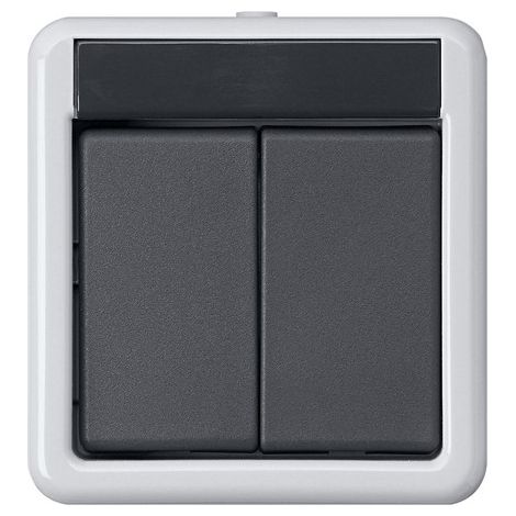 GIRA KNX BOUTON-POUSSOIR DOUBLE 516230 BA AP GRIS 2PUNKT BUSSYSTEM-ANKOPPLER 4010337500094