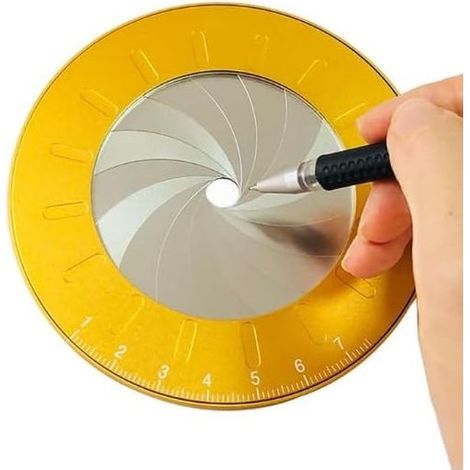 Circle Drawing Tool, Adjustable Circle Drawing Ruler, Circle Stencil Template, Stainless Steel Circle Drawing Maker, Rotatable Circle Stencil Maker for Measuring Drawing Circles 25-78mm (1/5)