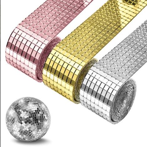 (100 x 4 cm, 3 rouleaux) Carreaux de mosaïque en verre, couleurs assorties, (1/5)