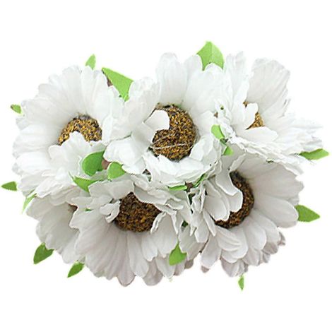 HOW-E Outil de confection de couronnes de fleurs artificielles inodores en tissu, chrysanthème artificiel pour accessoires photoblanc (1/5)