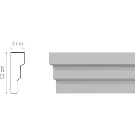 Moulure de Fenêtre L9: en forme de petit escalier — barre de 2,4 m (1/3)