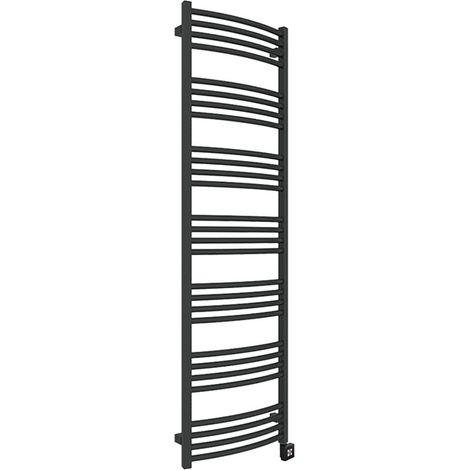 Sèche-serviette électrique noir de 1860mm de haut et 600mm de large - 1000 Watt - LEN1860/600E8N