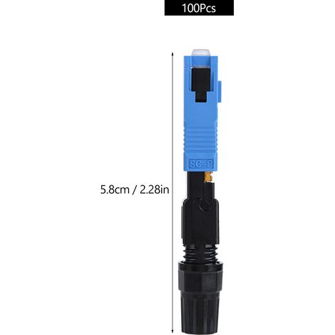 100 pièces Connecteur Rapide à Encastrer Fibre Optique Monomode SC pour Réseaux FTTH