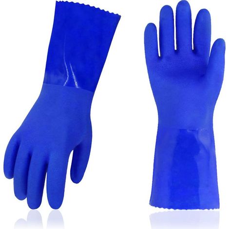 2-Pack Unisex Polyester Work Gloves with Non-Slip PVC Coating (PVC4010) (1/5)