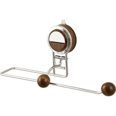 Porta rotolo da cucina con ventosa per l'uso sotto il pensile, facile da installare, porta carta igienica in acciaio inox da parete per il bagno (1/5)