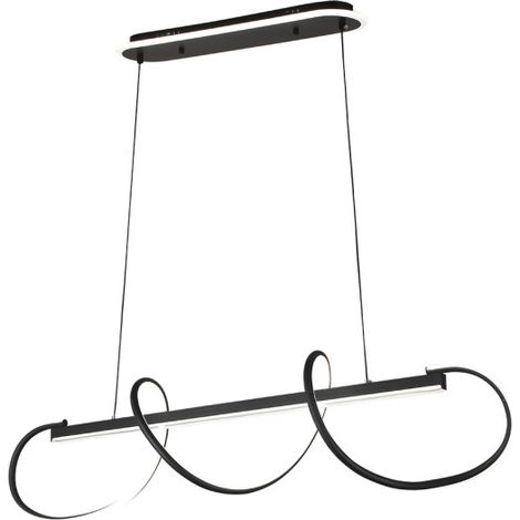 Colgante Yupi Negro 149w 3000-4000-6000k 13572lm C/luz Ambiente Remoto Y Reg.intensidad Regx97x25cm (1/2)